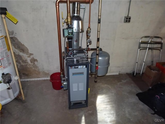 utilities featuring gas water heater