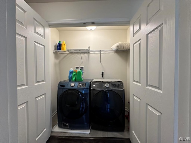 laundry area featuring separate washer and dryer