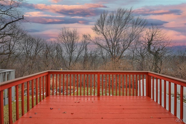 view of deck at dusk