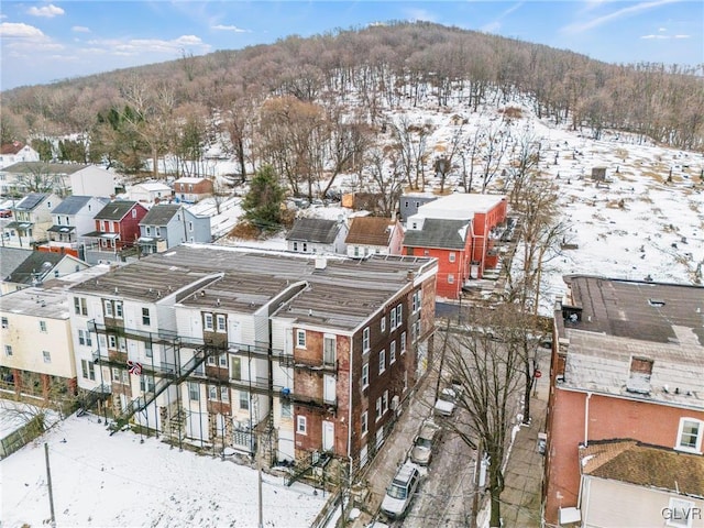 view of snowy aerial view