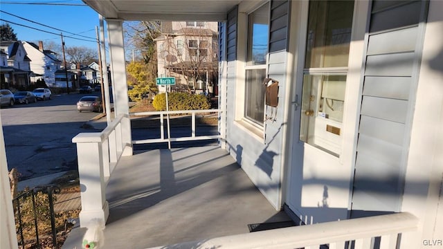 view of patio with a porch