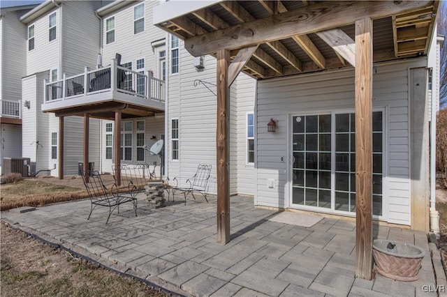 view of patio / terrace with central air condition unit