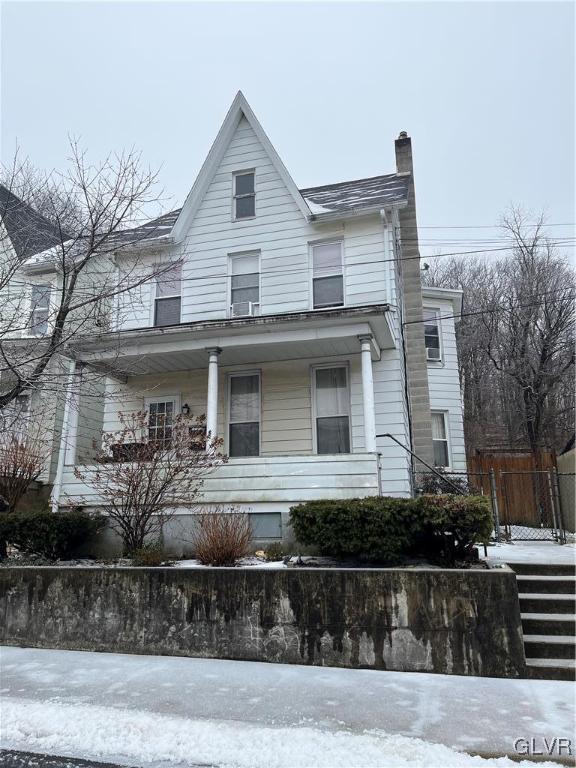 view of front of home with a porch