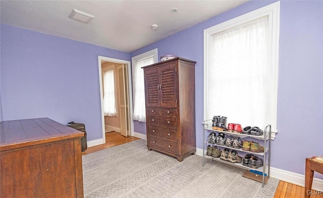 interior space featuring light hardwood / wood-style floors