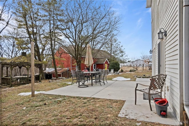 view of patio / terrace with a gazebo