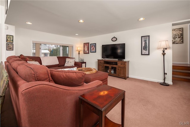 view of carpeted living room