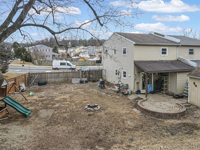 exterior space with a playground