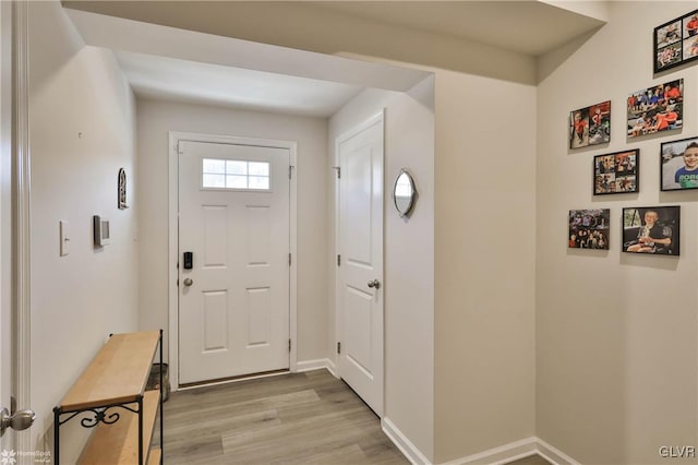 entrance foyer featuring light hardwood / wood-style flooring