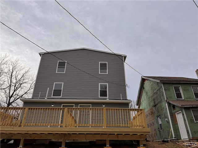 rear view of house with a deck