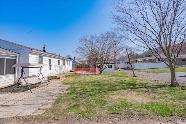 view of yard with a patio