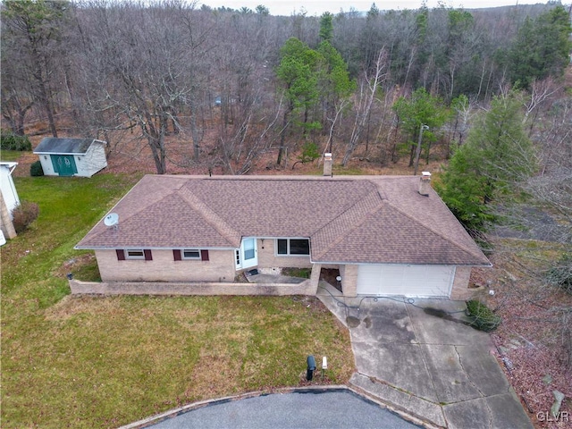 birds eye view of property