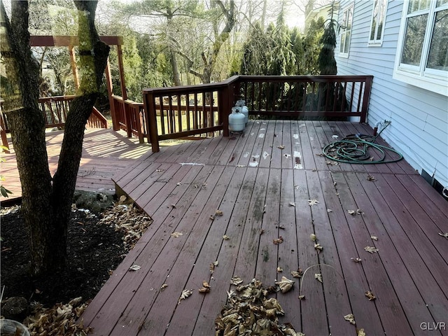 view of wooden deck