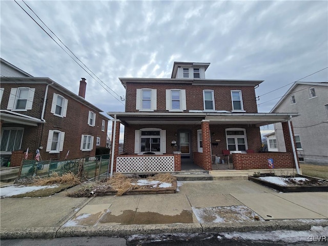 view of front of property with a porch