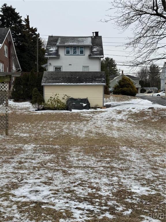 view of snowy exterior