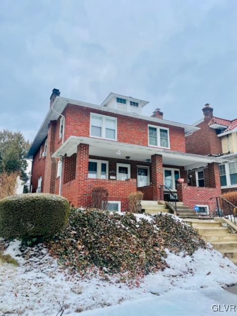 view of front of home with a porch