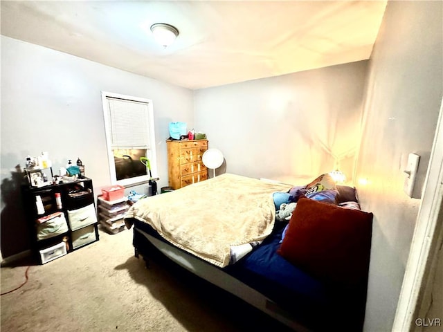 bedroom featuring carpet