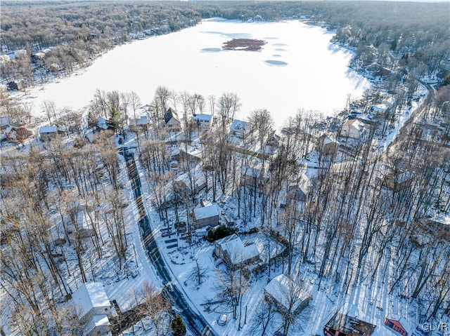 view of snowy aerial view