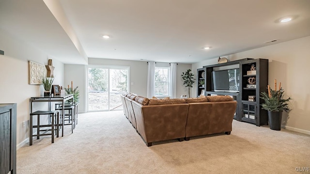 view of carpeted living room