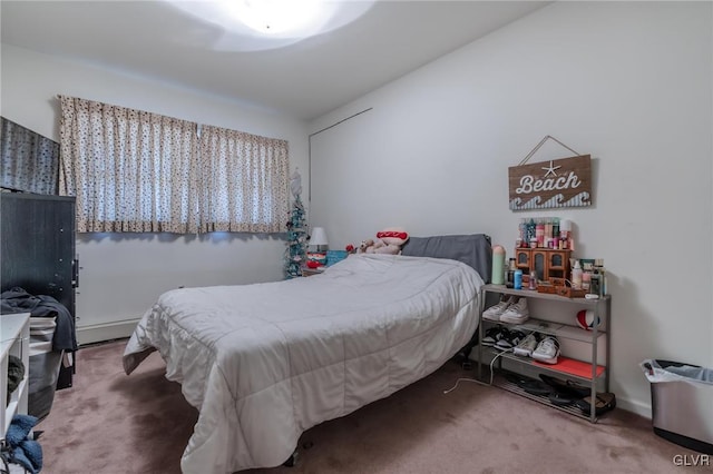 bedroom with carpet floors