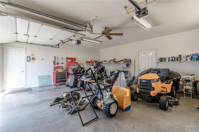 garage featuring a garage door opener