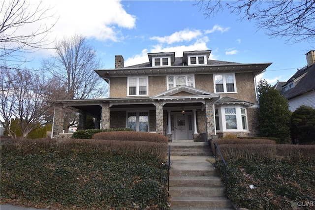 view of front of house with a porch