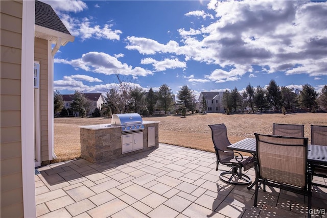 view of patio / terrace with a grill and area for grilling