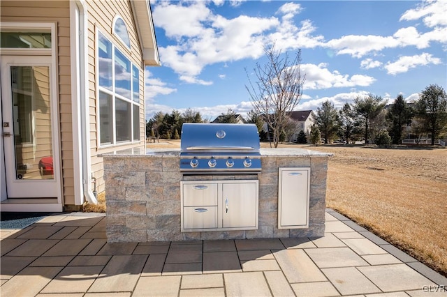 view of patio with area for grilling