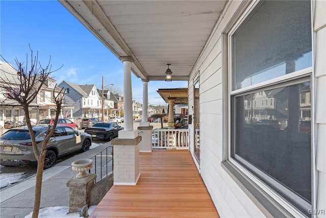 exterior space with covered porch