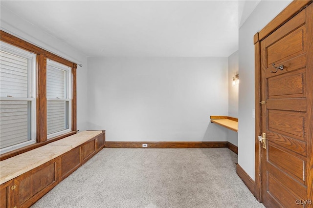 empty room with light colored carpet