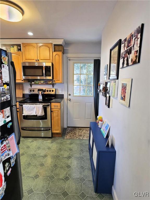 kitchen with stainless steel appliances