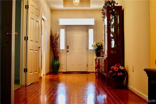 entrance foyer featuring hardwood / wood-style flooring