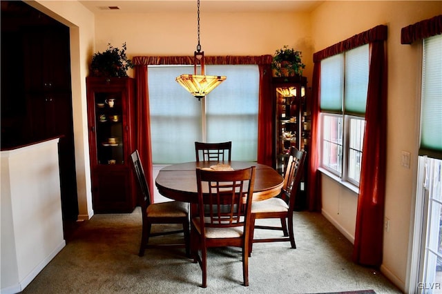 dining room featuring carpet floors