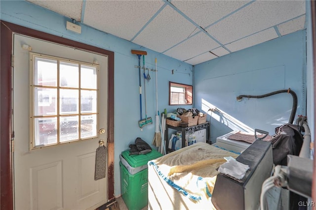 interior space featuring a paneled ceiling