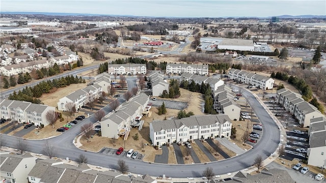 bird's eye view with a residential view