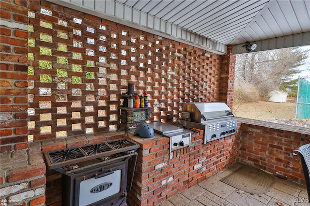 view of patio featuring grilling area and area for grilling