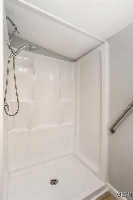 bathroom featuring walk in shower