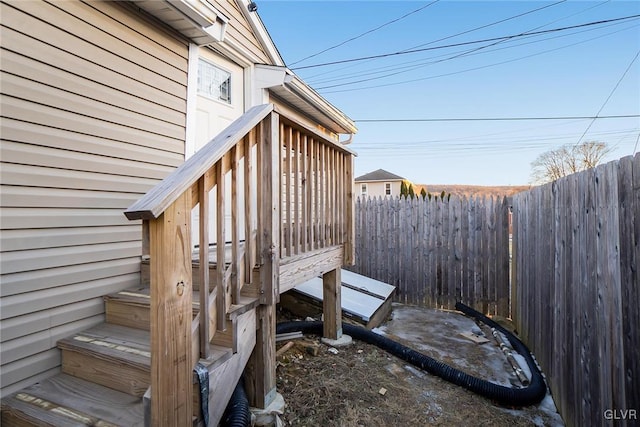 wooden terrace with fence