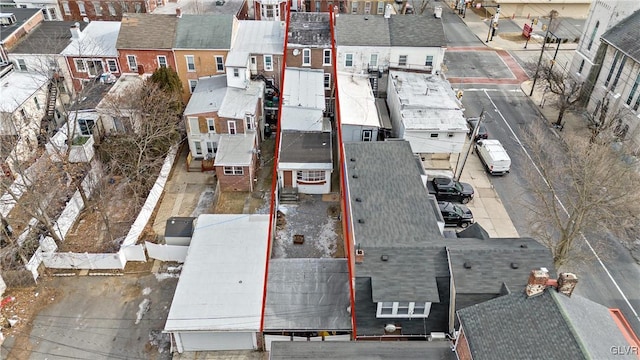 drone / aerial view featuring a residential view