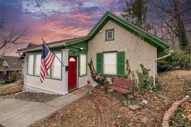 view of front of property with stucco siding