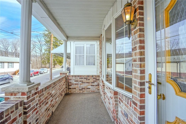 view of patio featuring covered porch