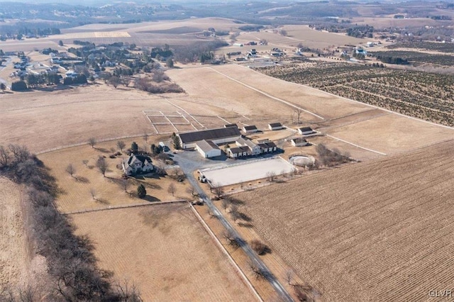 drone / aerial view featuring a rural view