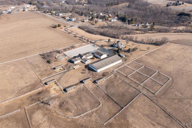 drone / aerial view featuring a rural view