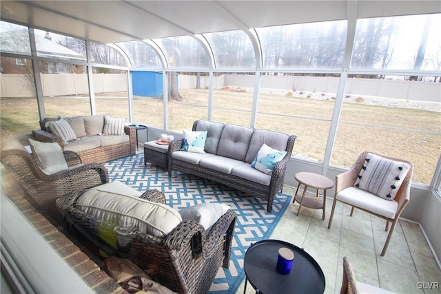 view of sunroom