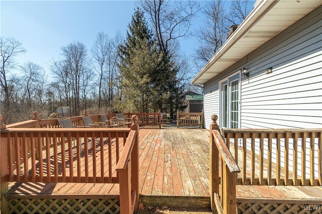 view of wooden deck