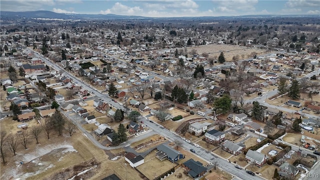 aerial view featuring a residential view