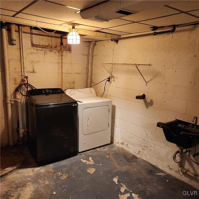 laundry area featuring laundry area and separate washer and dryer