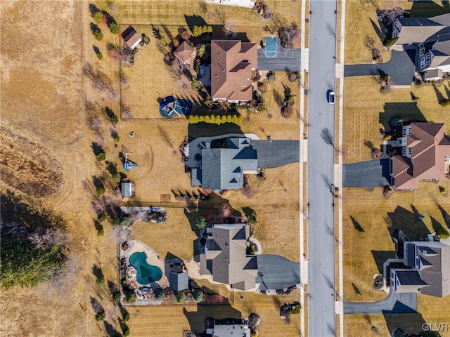 bird's eye view featuring a residential view