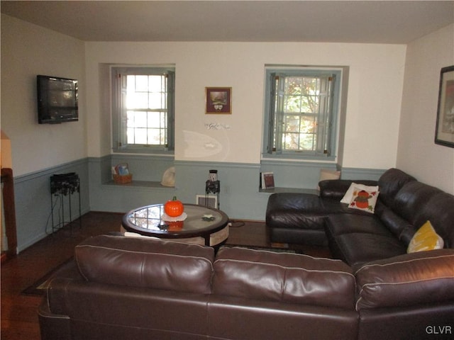 living area with visible vents