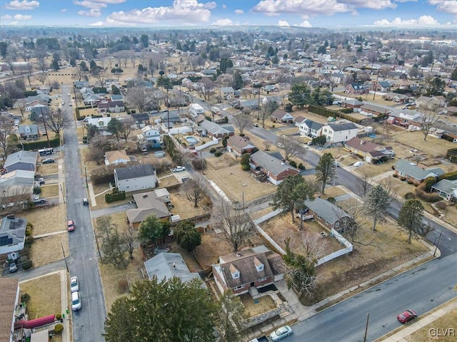 aerial view featuring a residential view