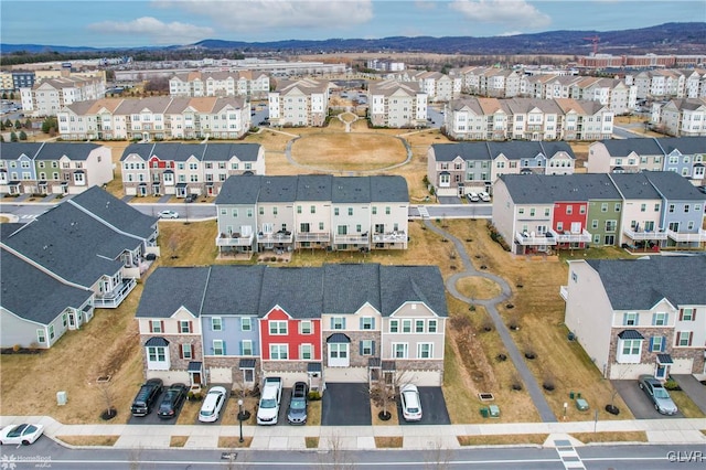 drone / aerial view with a residential view